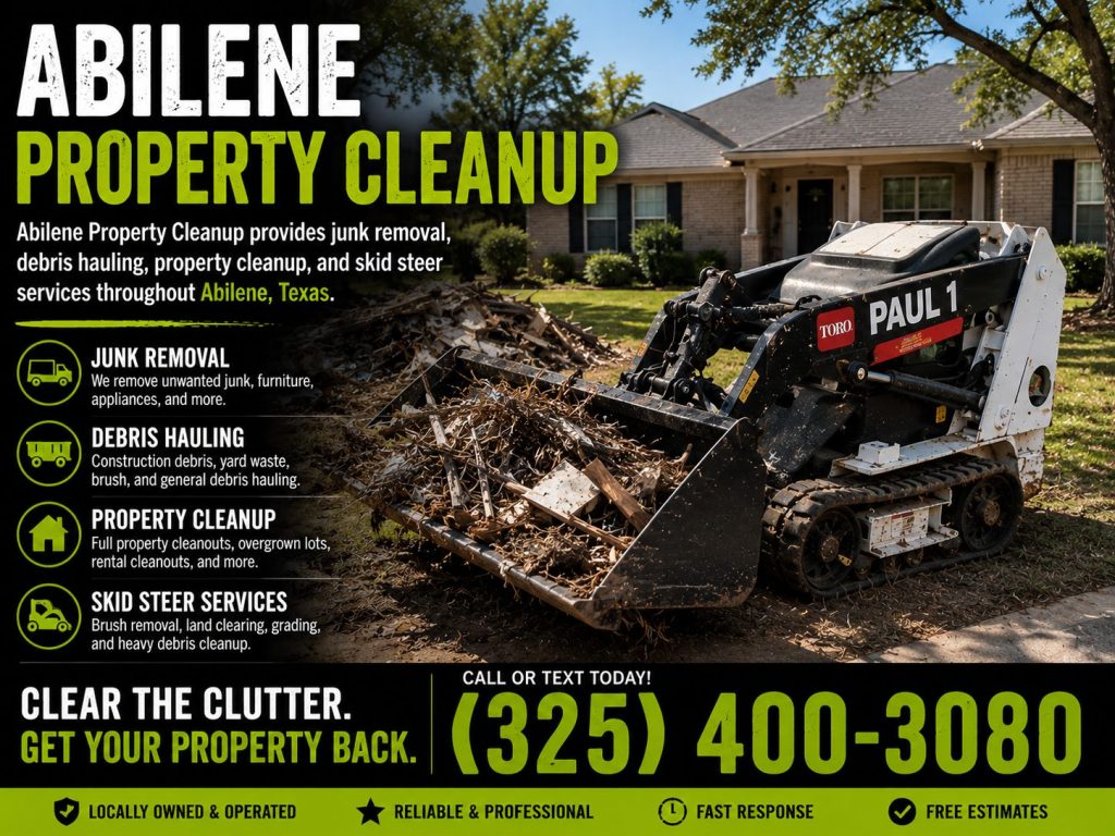 Estate cleanout service removing household contents in Abilene TX