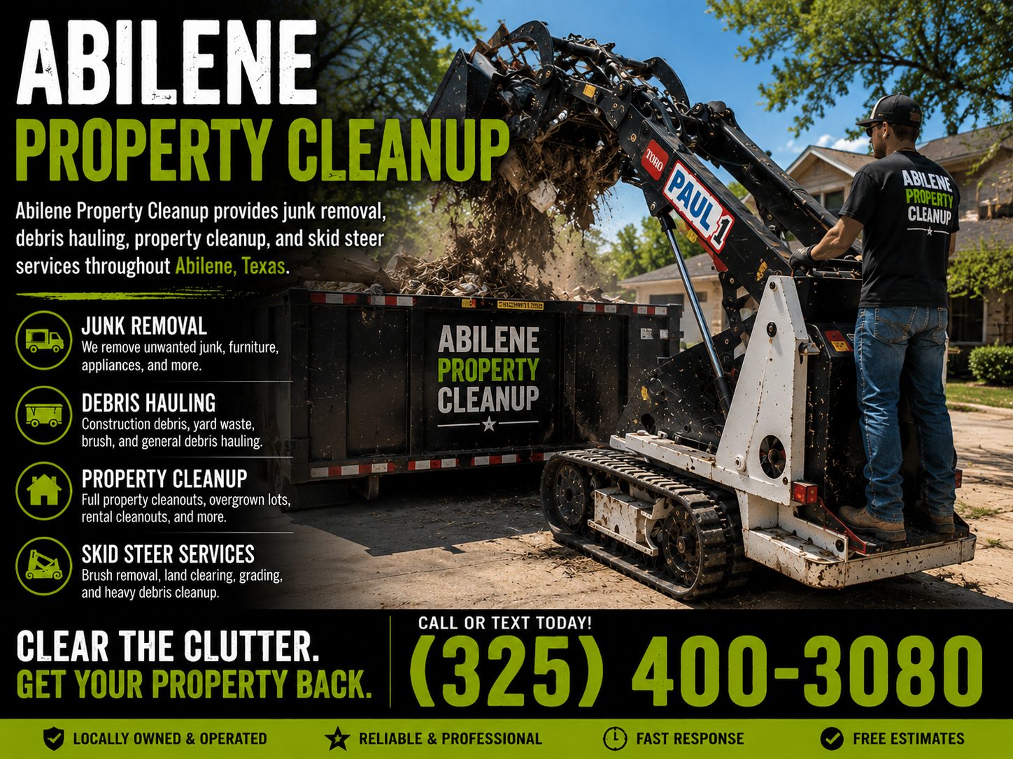 Furniture removal service hauling away couches and household items in Abilene TX
