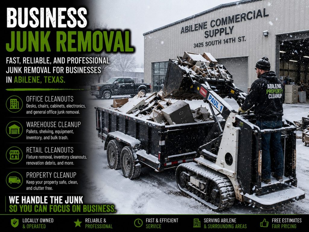 Office cleanout and business junk removal service in Abilene TX