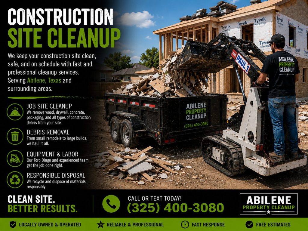 Vacant retail space cleanup in Abilene TX