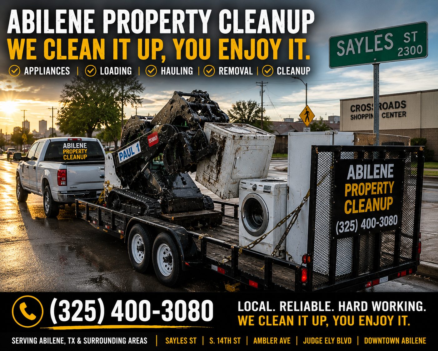Commercial appliance hauling service in Abilene TX removing breakroom refrigerators and appliances from a business.