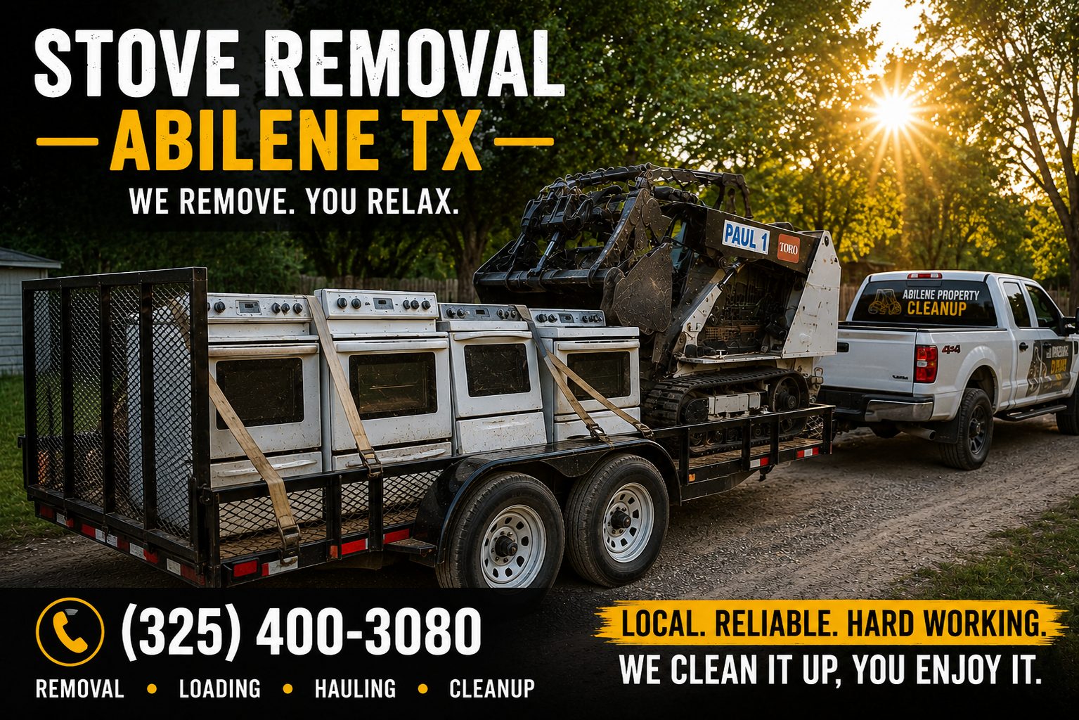 Gas range removal after professional disconnection in Abilene TX