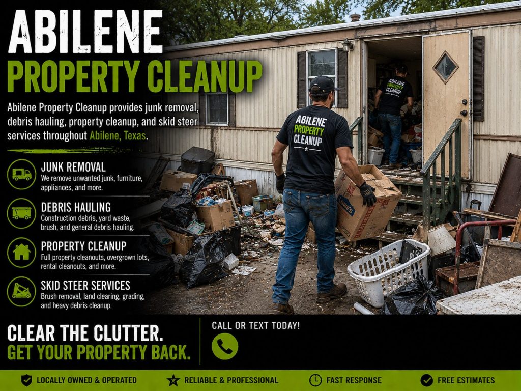 Abilene Property Cleanup mobile home cleanout and junk removal service graphic